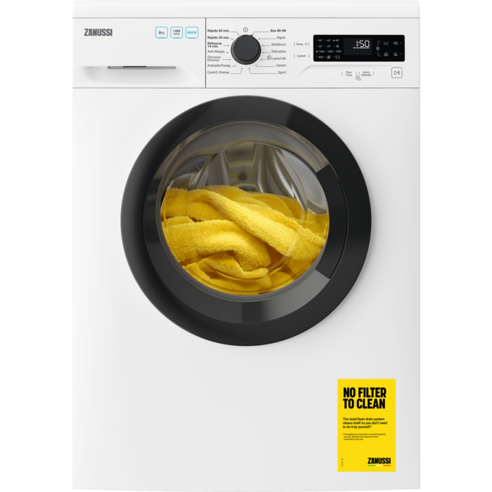 Zanussi - Lavadora de 8 kg - ZAF844G1G