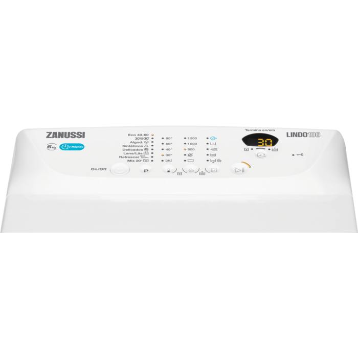 Zanussi - Lavadora de carga superior - ZWQ61265CE