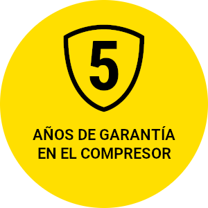5 años de garantía en el compresor